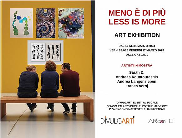 Mostra di arte contemporanea meno è di più - less is more